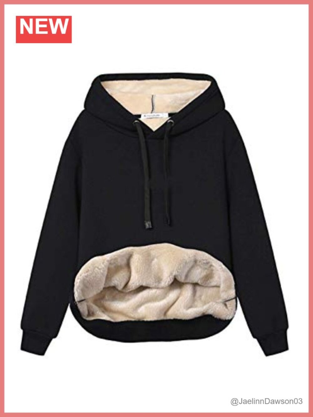 Haellun Womens Fleece Sherpa Lined Pullover Hooded Sweatshirt Winter Warm